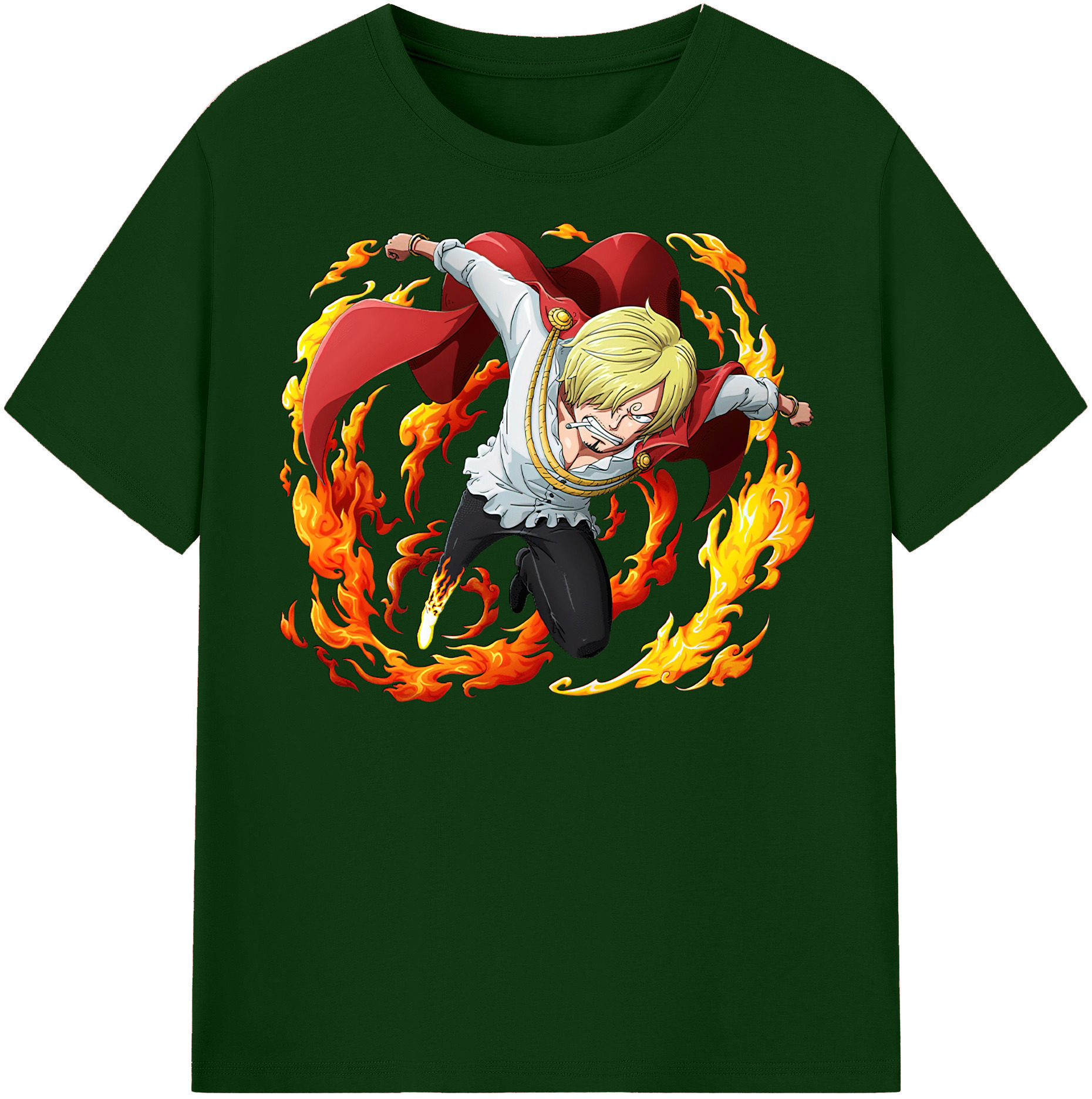 ワンピース サンジ ONE PIECE Sanji 綿100％半袖Tシャツ（フロントプリント）